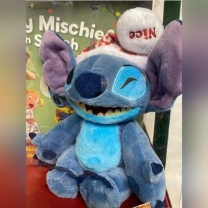 NEW Disney Lilo & Stitch Poseable Naughty Or Nice Plush & Book